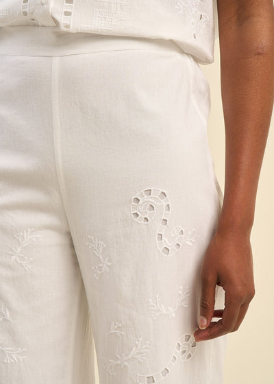 Pantalon brodé