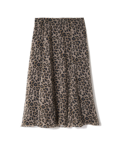 Jupe midi imprimé animalier