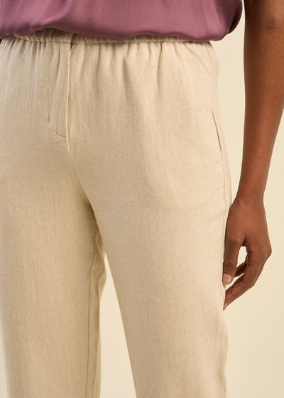 Pantalon 7/8 coton & lin