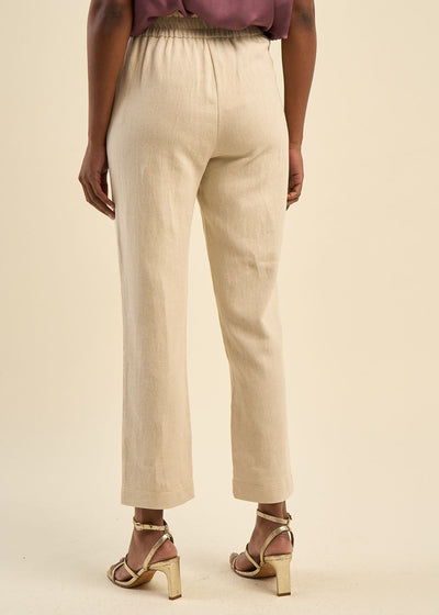 Pantalon 7/8 coton & lin