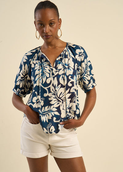 Blouse imprimé tropical