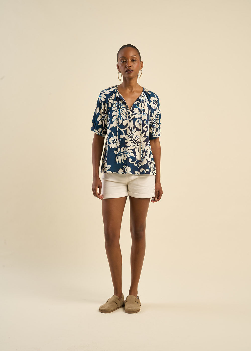 Blouse imprimé tropical