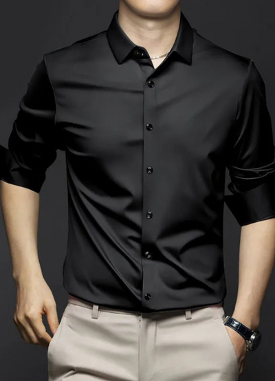 Tucker | Chemise Manche Longue Pour Hommes | Noir