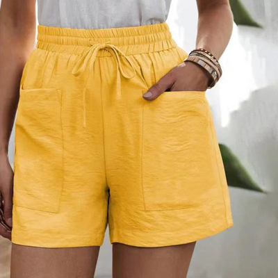 Smavia | Short à Taille Haute Pour Femmes | Noir