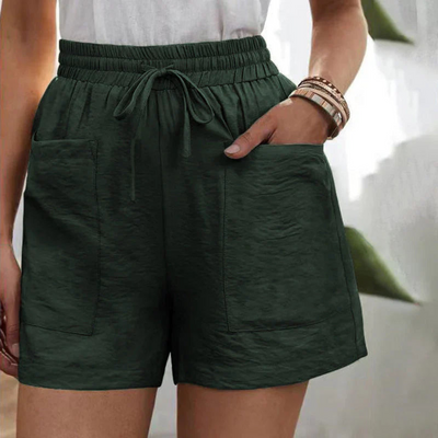 Smavia | Short à Taille Haute Pour Femmes | Noir