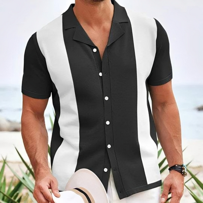Ayub | Chemise à Manches Courtes Pour Hommes  | Noir
