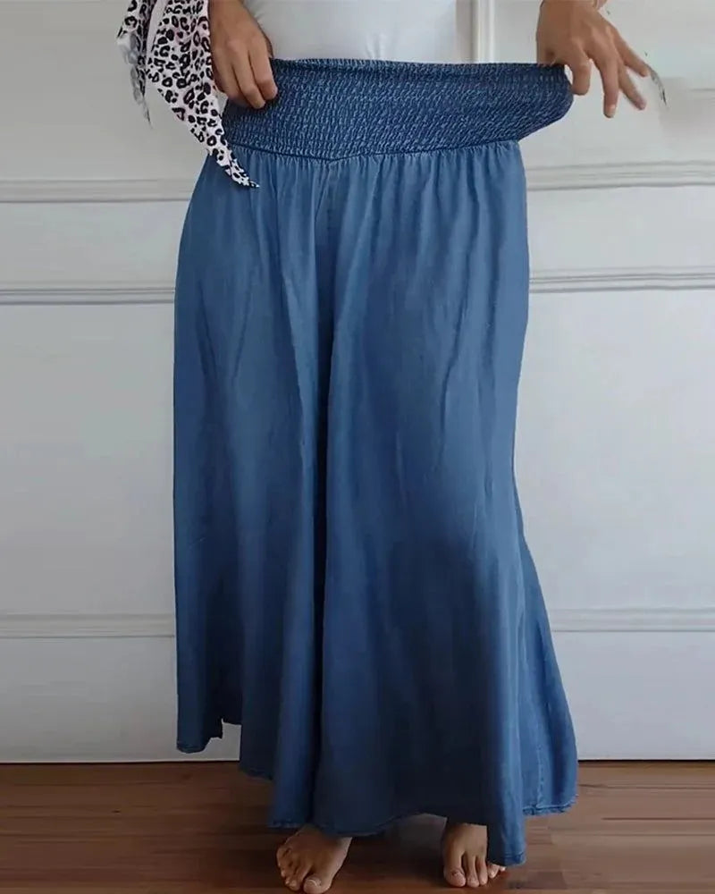 AtelierdeRocheParis™ - Pantalon large taille haute ultra confortable