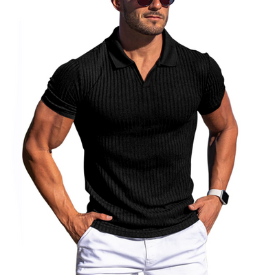 Jazzy | Chemise Manche Courte Pour Hommes | Noir