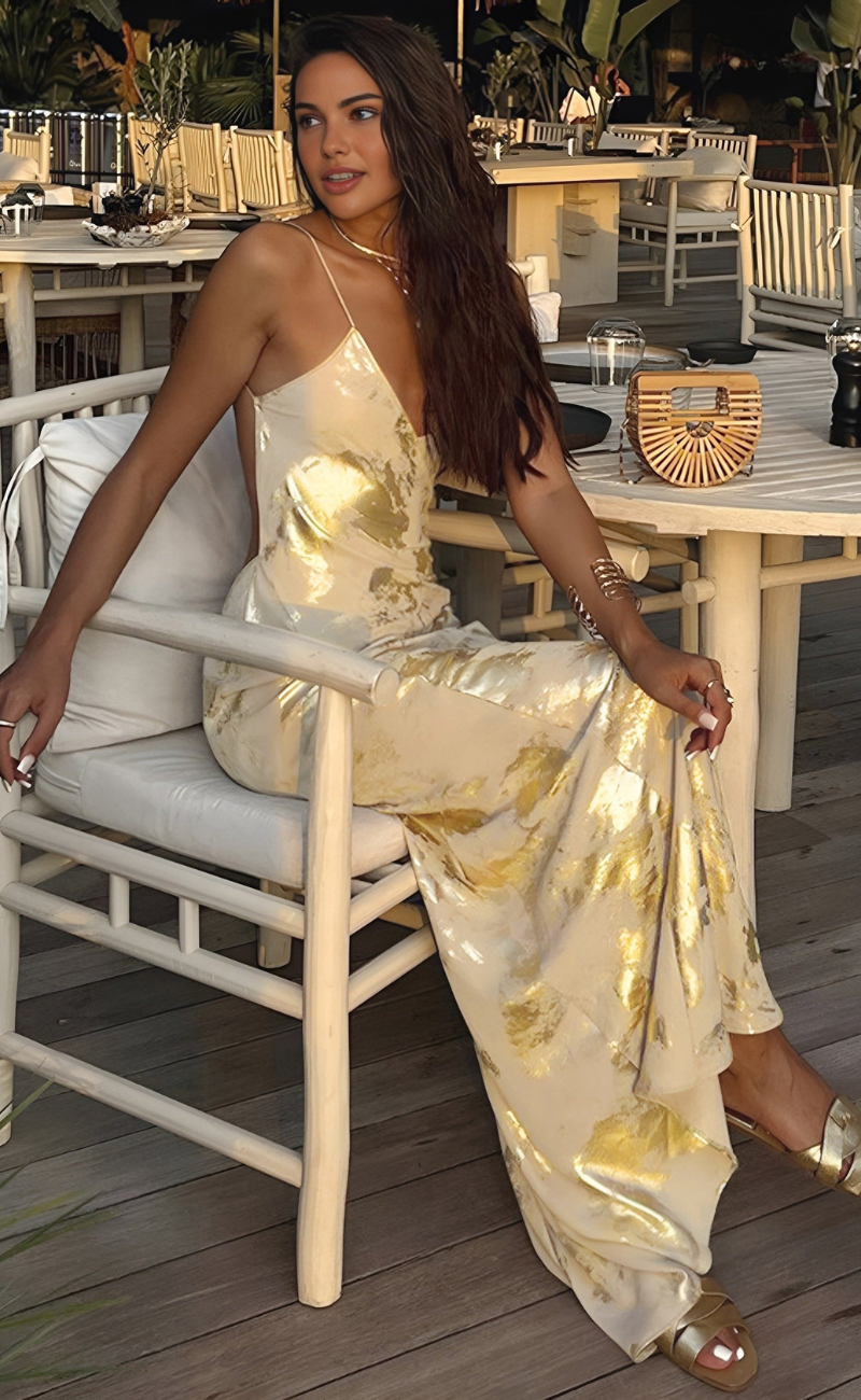 Jadie | Robe Longue Dos nu Pour Femme | Elégant
