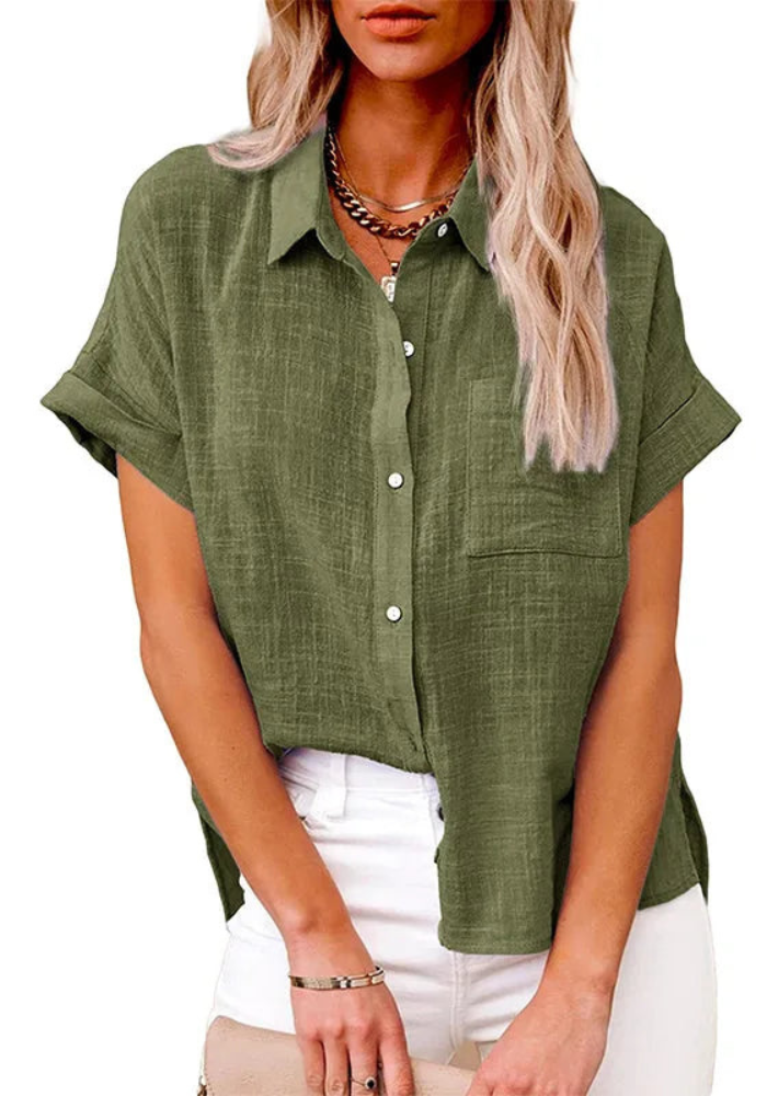 Anastasia | Chemise Manche Courte Pour Femme | Oversize