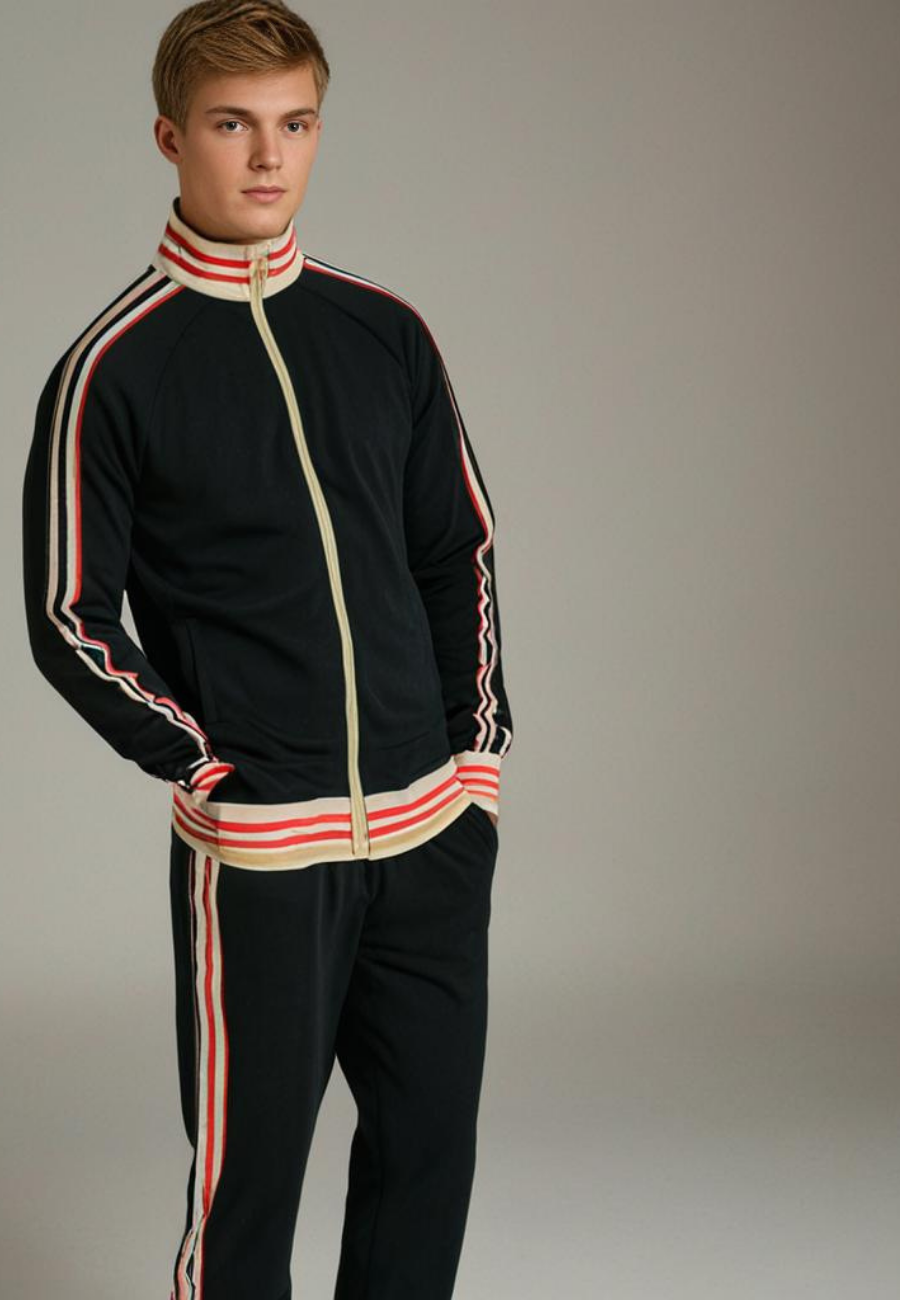 Kyrie | Ensemble De Survêtement Rayé Avec Pantalon De Sport Pour Hommes | Set