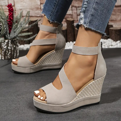 Atina | Sandales Compensées Style Espadrilles Pour Femmes | Orthopédique