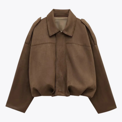 Veste oversize en daim pour femme | Chaude
