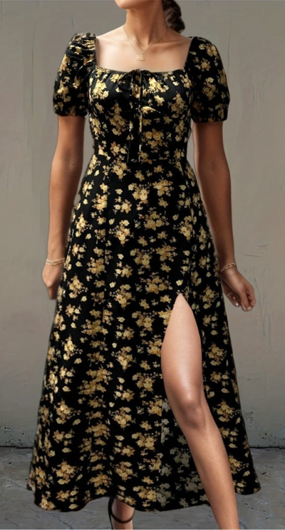 Daffne  | Robe d'été à Fleurs Pour Femme | Midi