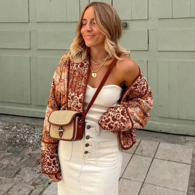 Néna | Veste vintage à fleurs pour Femmes | Elégant