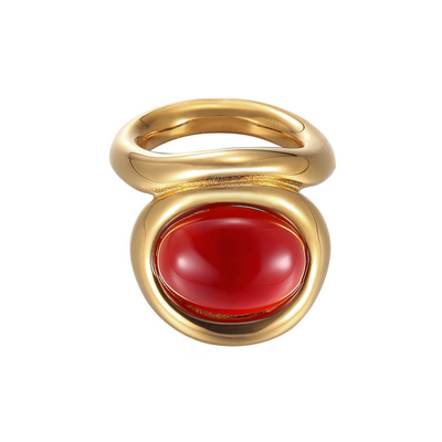 Bague Cocktail Expressive Rouge