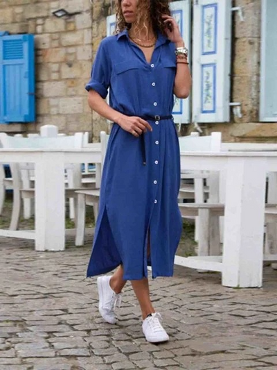 Margaux - Robe d'été élégante en lin avec décolleté en V