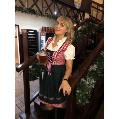 Robe Dirndl Oktoberfest avec fermeture à cravate - Althea