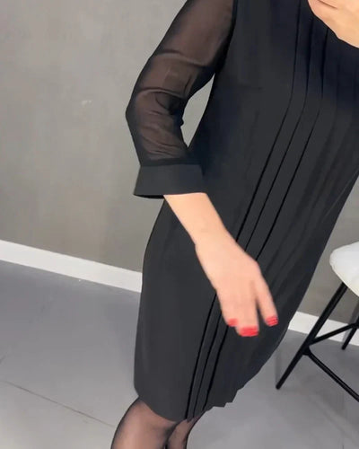 Robe plissée en maille