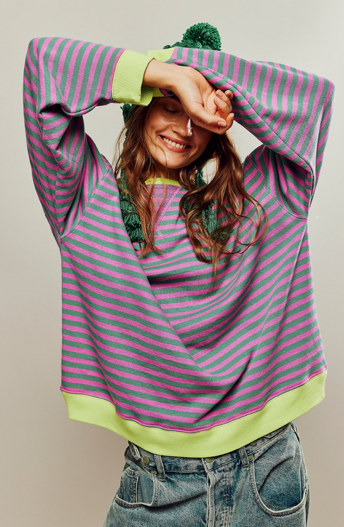 Pull Oversized Rayé Chic et Confortable