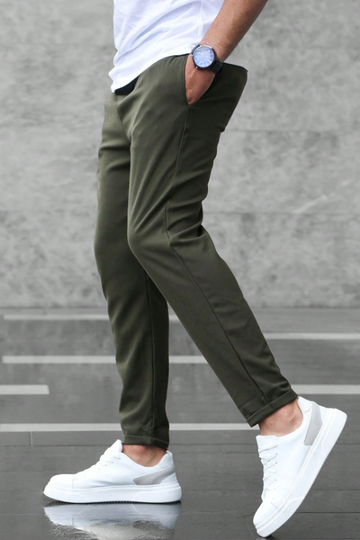 Carline | Pantalon taille haute à cordon réglable pour Hommes | Chino
