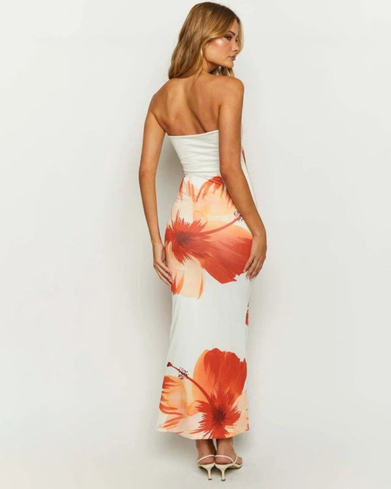 Maine |  Robe d'été à Fleurs Pour Femme | Maxi