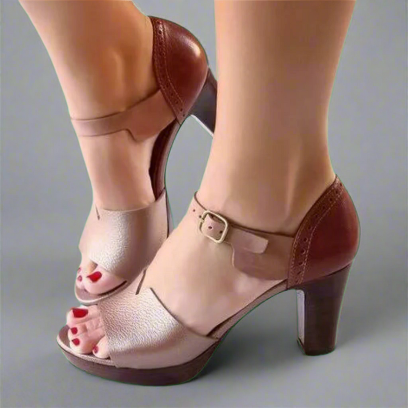 Sunshine | Sandales à Talon Bloc Avec Bride Pour Femmes | Tendance