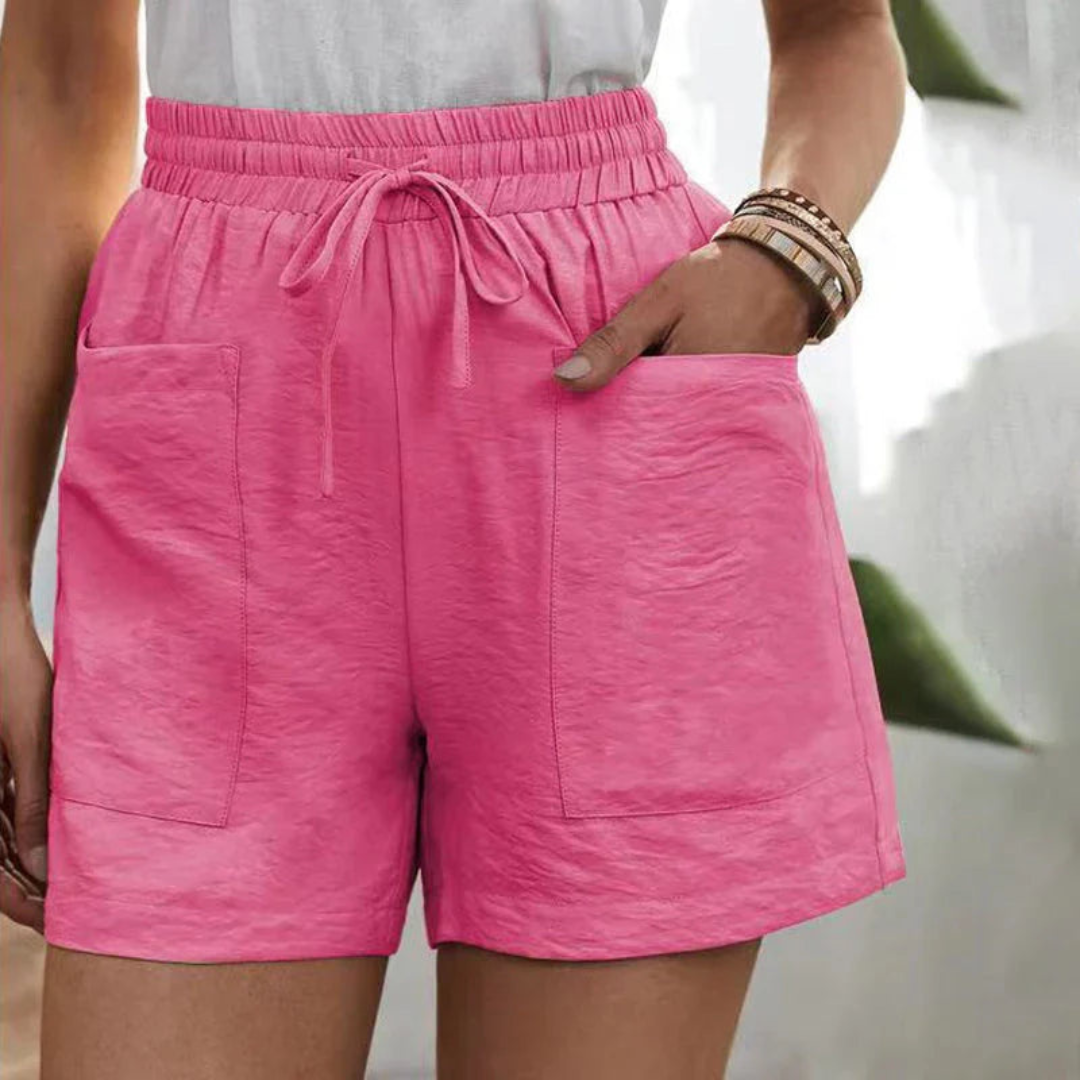Smavia | Short à Taille Haute Pour Femmes | Noir