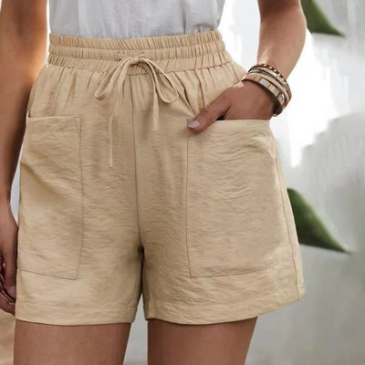 Smavia | Short à Taille Haute Pour Femmes | Noir