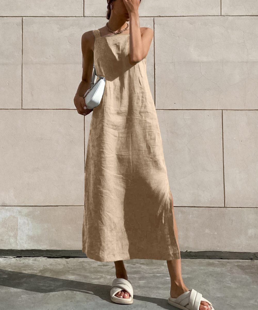 Rylee | Robe Midi Sans Manches avec Design Flottant pour Femmes