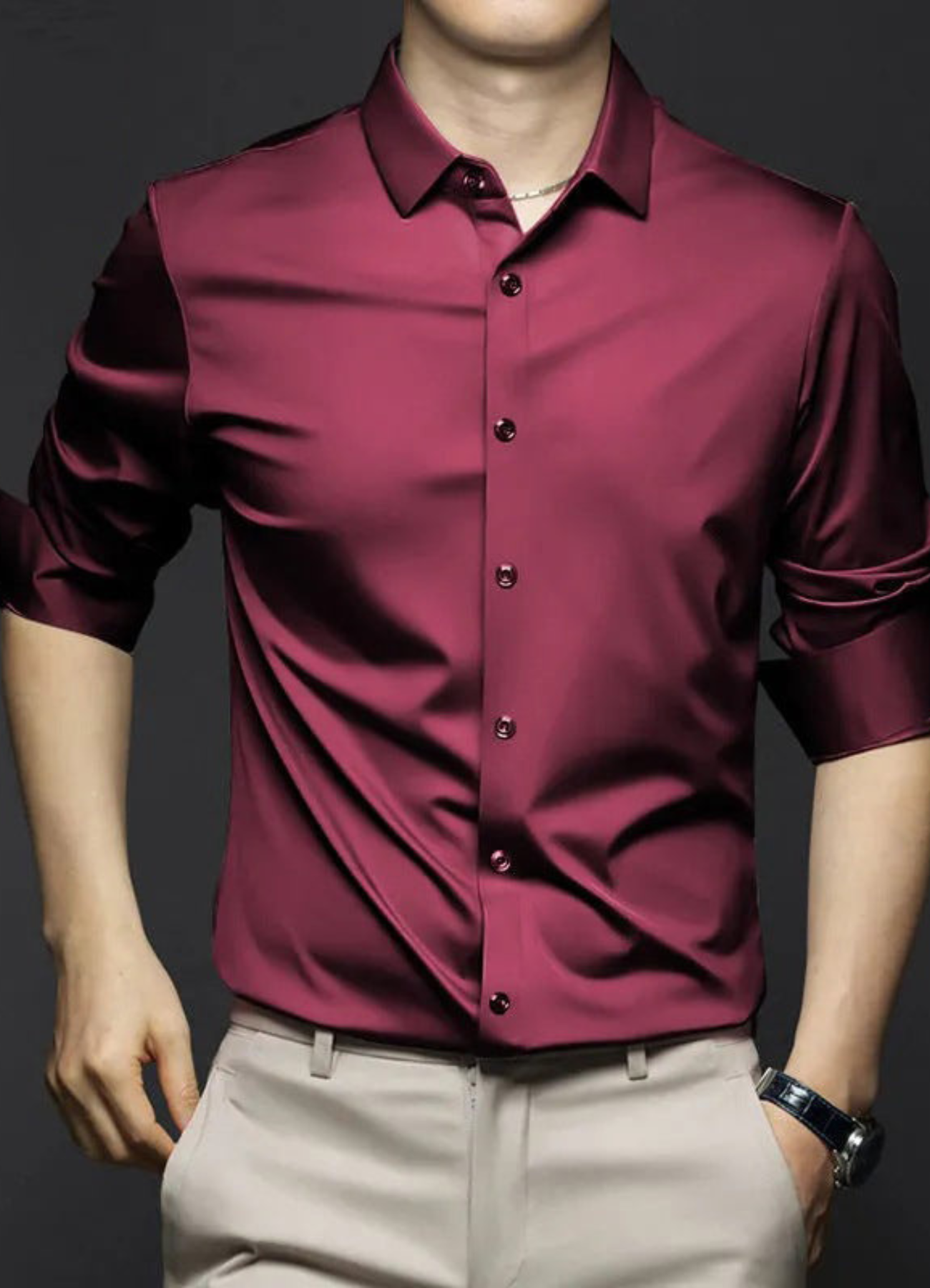 Tucker | Chemise Manche Longue Pour Hommes | Noir