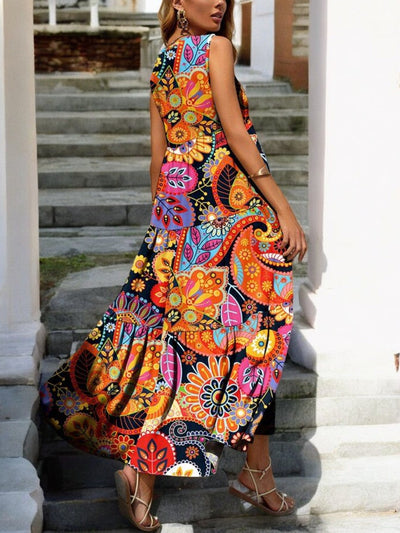 Chloé - Robe sans manches à encolure en V dégradée