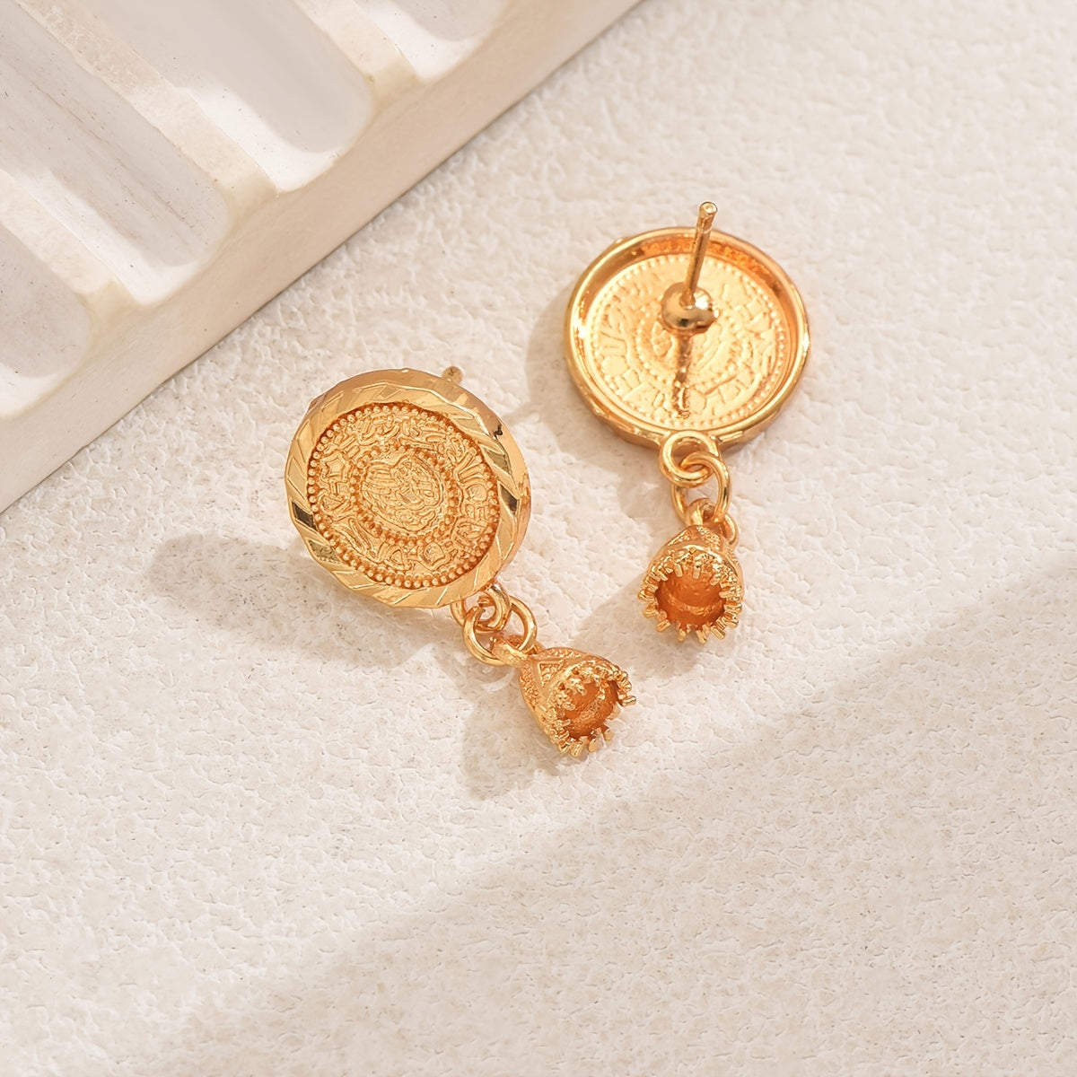 🇫🇷  Boucles d’oreilles pièces en or 18K au style parisien