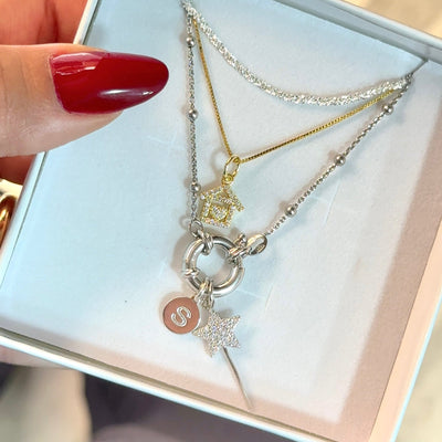 Collier Rosaire en Argent 925 avec Fermoir Anneau