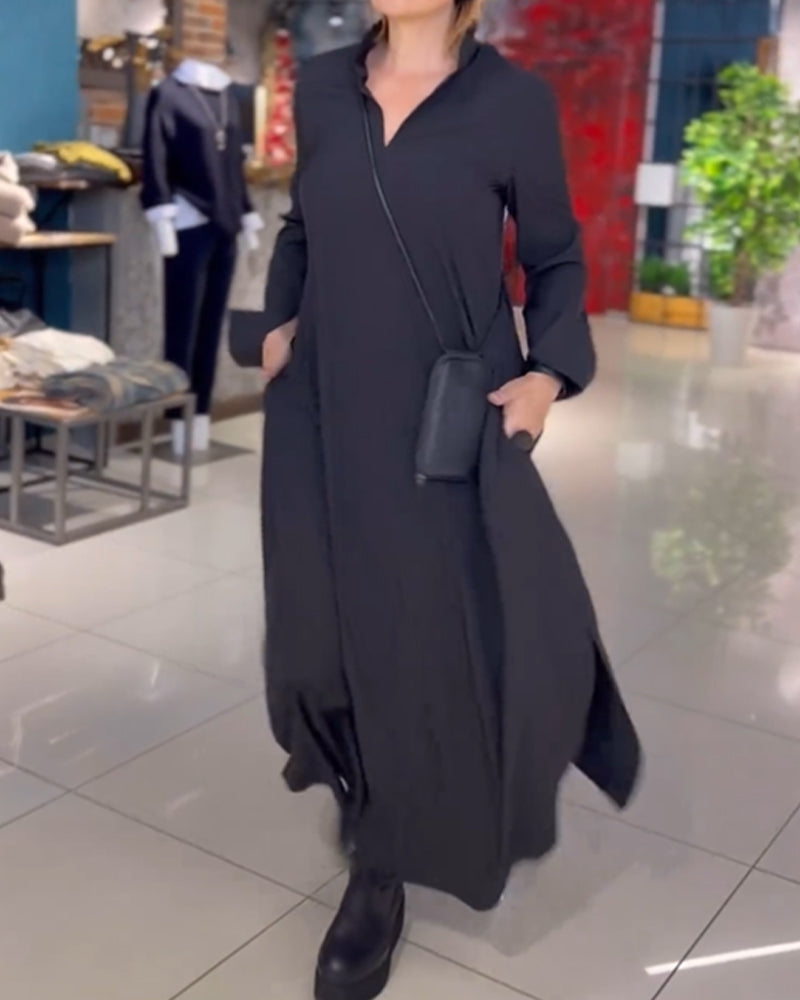 Maëlle - Robe longue et souple en stretch pour une élégance intemporelle