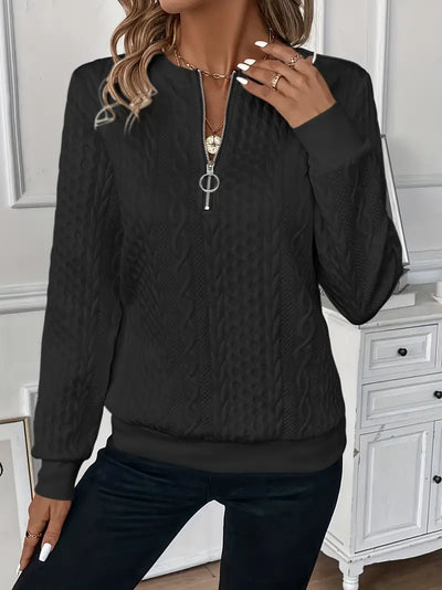 Élégant Pull Zippé Confortable