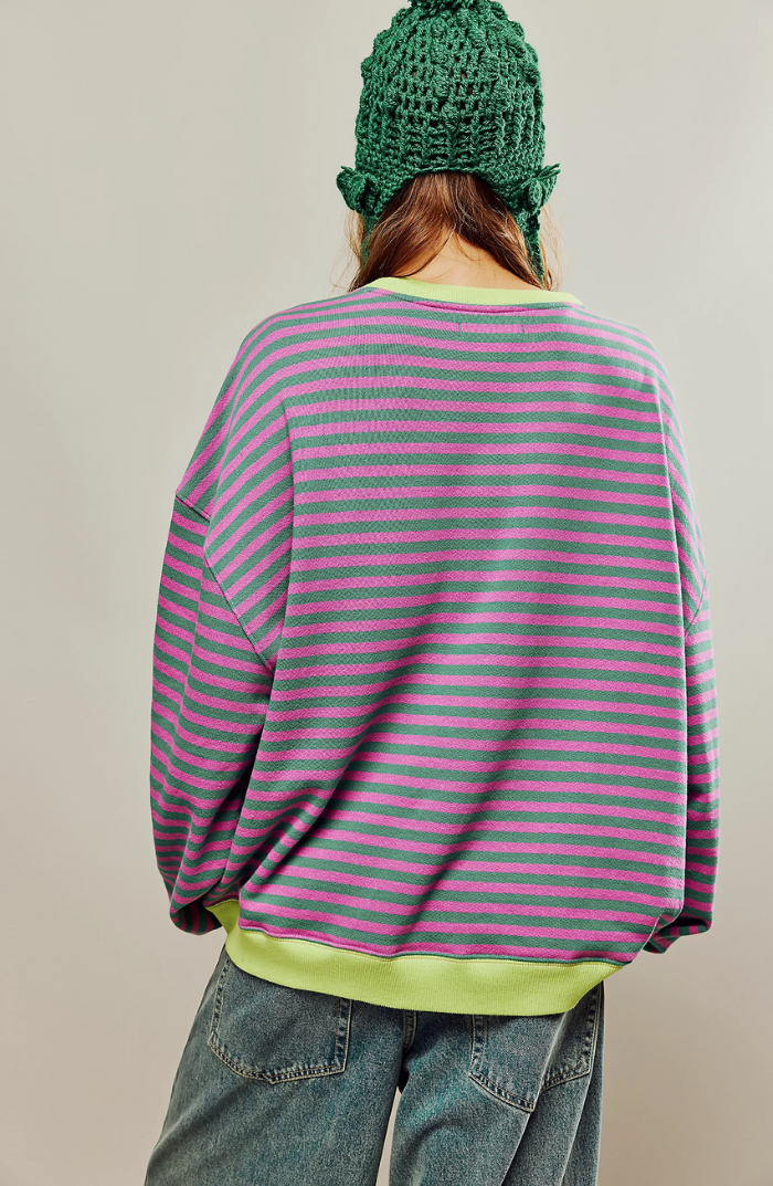 Pull Oversized Rayé Chic et Confortable