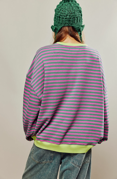 Pull Oversized Rayé Chic et Confortable