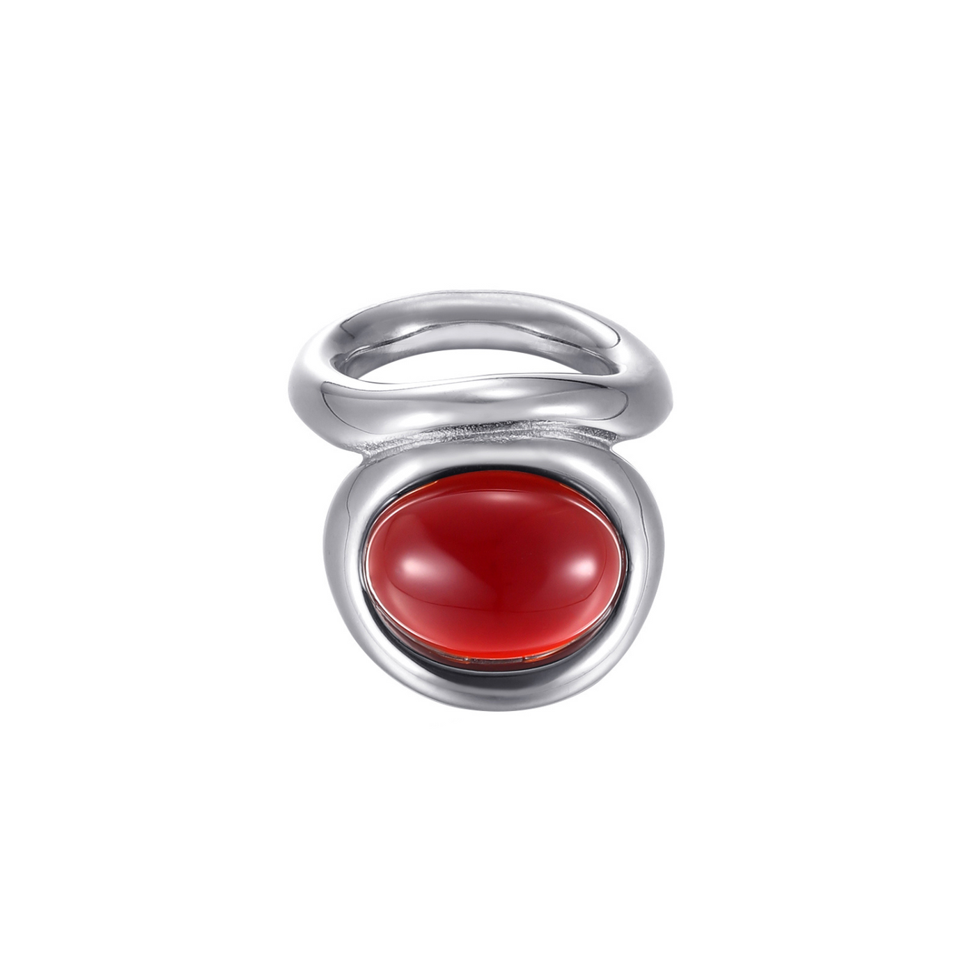 Bague Cocktail Expressive Rouge