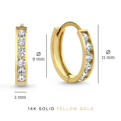 Olivia™ | Parure de boucles d’oreilles luxueuse avec effet Brillane et 14 carats dorée