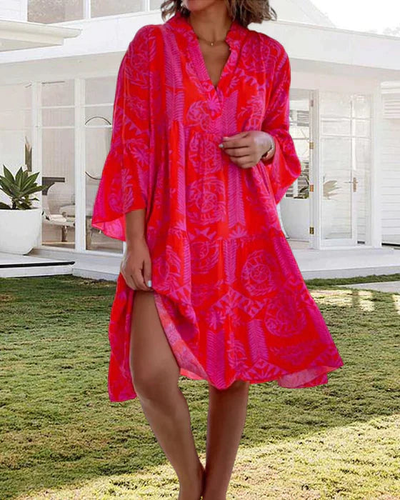 Vellana™ Boho-Kleid aus Baumwolle