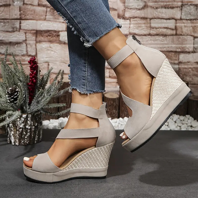 Atina | Sandales Compensées Style Espadrilles Pour Femmes | Orthopédique
