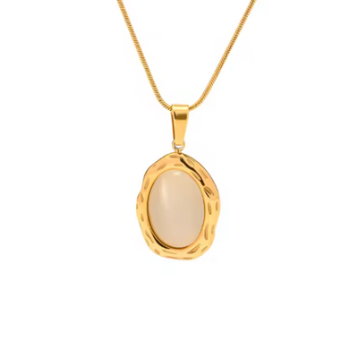 Collier en opale fait main | Or plaqué 14 carats