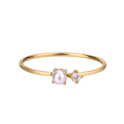 SCHIMMER – Bague Sculpturale Dorée en Acier Inoxydable