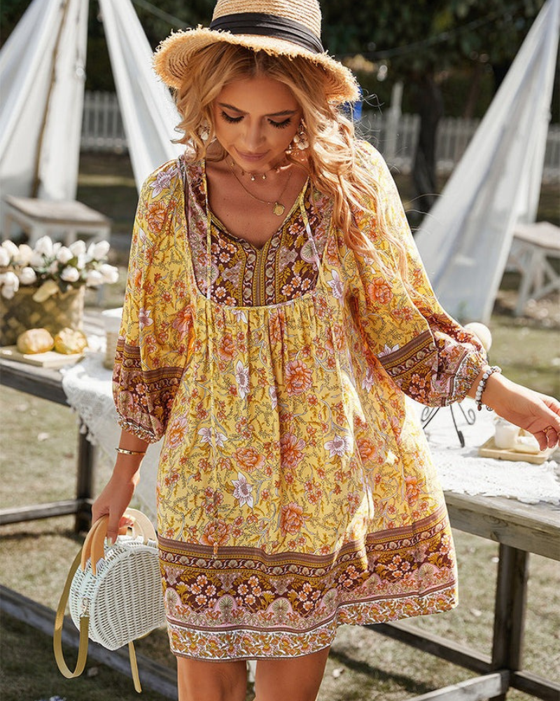Misty | Robe Bohémé Fleurie Pour Femme | Décontracté