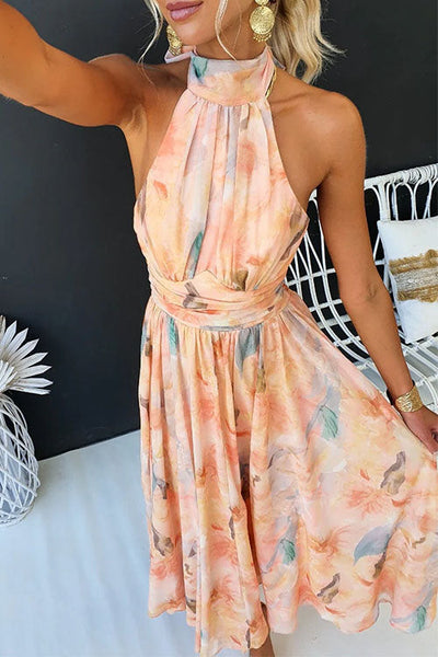 Edmonton Essence™ | Watercolor Print Dress + FREE Forever Bonded Bracelets