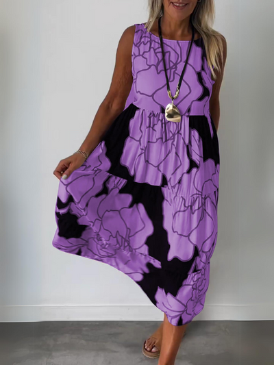 Jade - Robe élégante à motif floral pour les occasions spéciales
