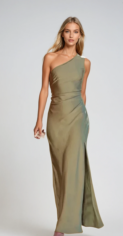 Jacqueline - Maxi-robe sexy avec décolleté en V et fente