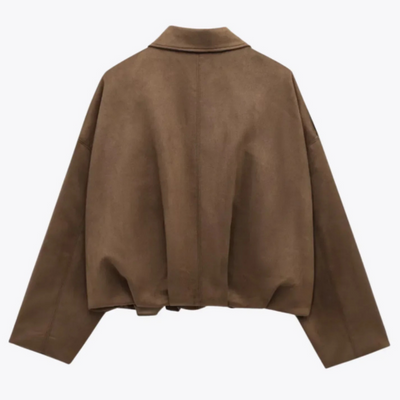 Veste oversize en daim pour femme | Chaude