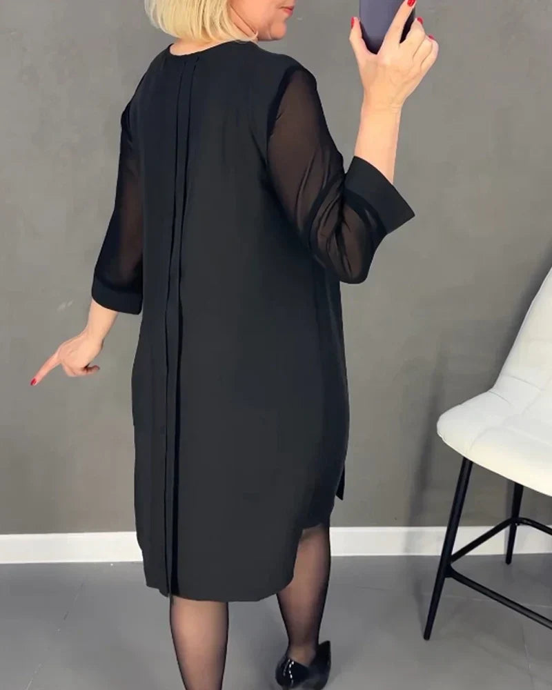 Robe plissée en maille